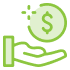 coin in hand icon illustration