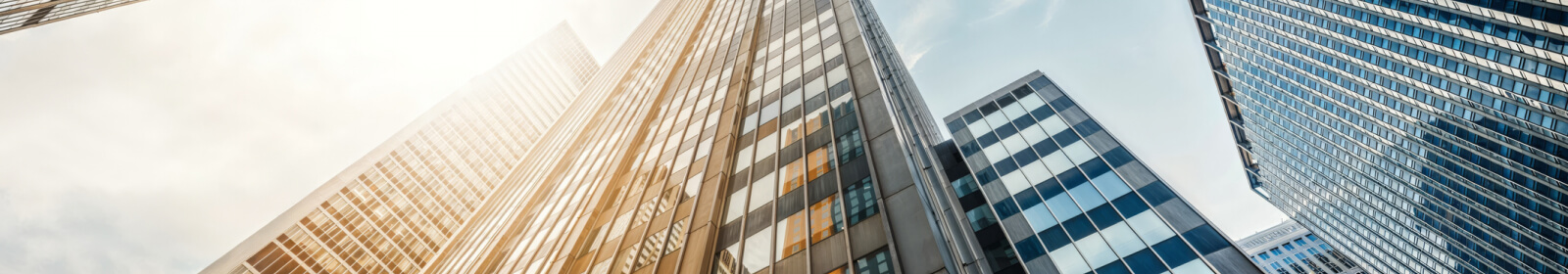 Looking up at NYC buildings