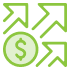 increasing money icon illustration